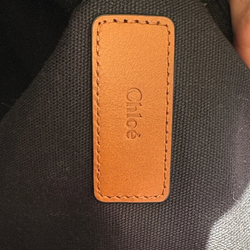 Chloé Navy, Cream & Tan Canvas Tote